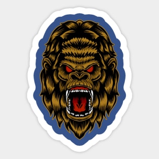 Angry gorilla head Sticker